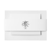 Minimalistische Tropische Palmboom Monogram Bruilo Uitnodigingen Wikkel (Voorkant Voorbeeld)