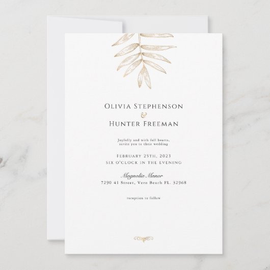 Minimalistische tropische QR-code Fotobruiloft uit Kaart (Voorkant)