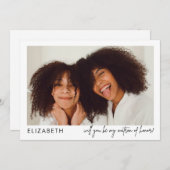 Minimalistische Trouvrouwe voorstel foto (Voorkant / Achterkant)