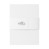 Minimalistische Trouw Buikband Wrap | Elegant Uitnodigingen Wikkel (Achterkant Voorbeeld)