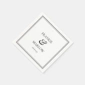 Minimalistische Trouw Chic Aangepast Servet (Hoek)