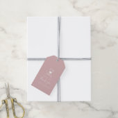 Minimalistische Trouw Dank Je Simpele Witte Hart Cadeaulabel (Met Touw)