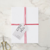 Minimalistische Trouw Dank Je Zwarte Witte Type Cadeaulabel (Met Touw)