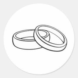 Minimalistische Trouw Envelope Zegel Sticker | Ele