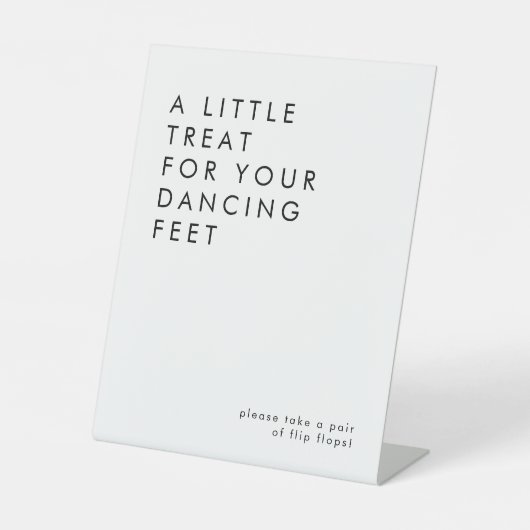 Minimalistische trouw Flip Flops bord Reclamebord Met Voetstuk (Voorkant)