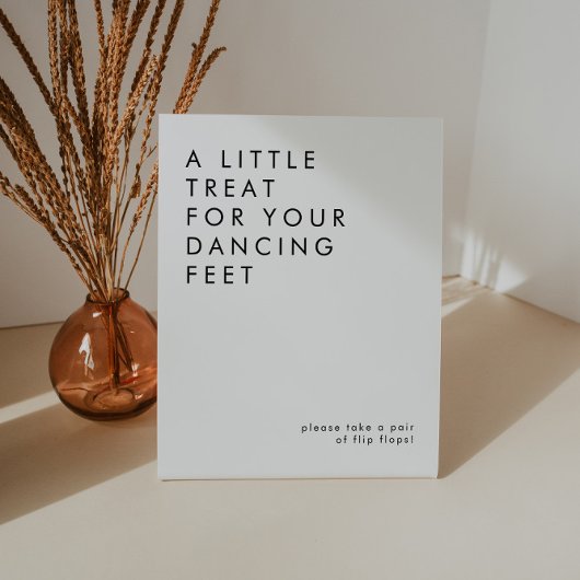 Minimalistische trouw Flip Flops bord  Reclamebord Met Voetstuk