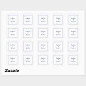Minimalistische Trouw Moderne Dankjewel Periwinkle Vierkante Sticker (Vel)