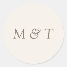 Minimalistische Trouw Monogram Enveloppe Zegel Sti