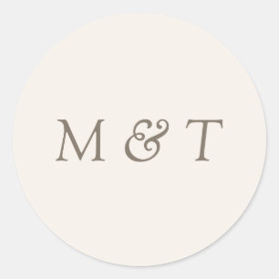 Minimalistische Trouw Monogram Enveloppe Zegel Sti