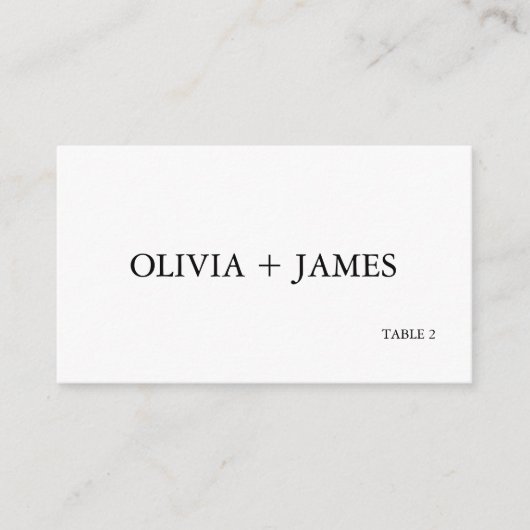 Minimalistische Trouw Plaatskaartjes Sjabloon (Voorkant)