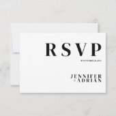 Minimalistische trouw RSVP-kaarten Kaart (Achterkant)