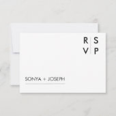 Minimalistische trouw RSVP-kaarten Kaart (Achterkant)