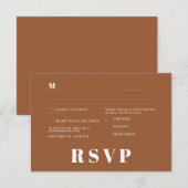 Minimalistische trouw RSVP-kaarten Kaart (Voorkant / Achterkant)