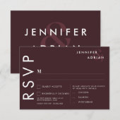 Minimalistische trouw RSVP-kaarten Kaart (Voorkant / Achterkant)