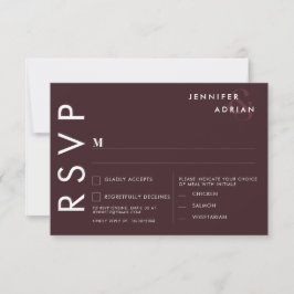 Minimalistische trouw RSVP-kaarten Kaart