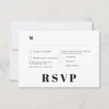 Minimalistische trouw RSVP-kaarten