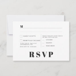 Minimalistische trouw RSVP-kaarten Kaart