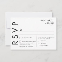 Minimalistische trouw RSVP-kaarten Kaart