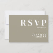 Minimalistische trouw RSVP-kaarten Kaart (Achterkant)