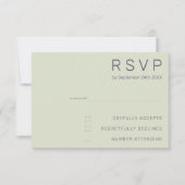 Minimalistische trouw RSVP-kaarten Kaart (Voorkant)