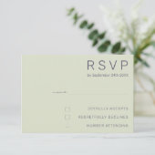 Minimalistische trouw RSVP-kaarten Kaart (Staand voorkant)