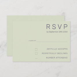 Minimalistische trouw RSVP-kaarten Kaart