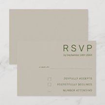Minimalistische trouw RSVP-kaarten