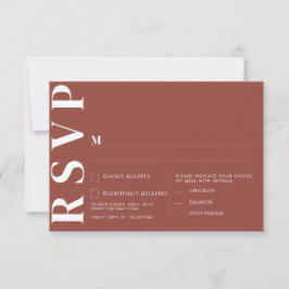 Minimalistische trouw RSVP-kaarten Kaart