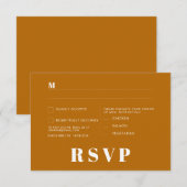 Minimalistische trouw RSVP-kaarten Kaart (Voorkant / Achterkant)