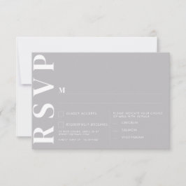 Minimalistische trouw RSVP-kaarten Kaart