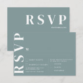 Minimalistische trouw RSVP-kaarten Kaart (Voorkant / Achterkant)