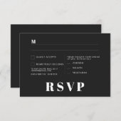 Minimalistische trouw RSVP-kaarten Kaart (Voorkant / Achterkant)