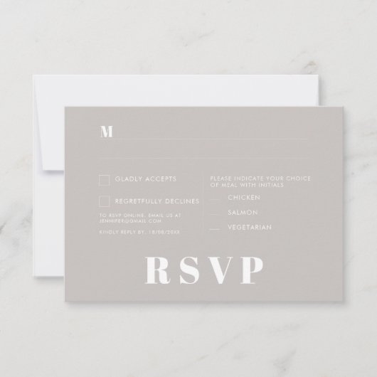Minimalistische trouw RSVP-kaarten Kaart (Voorkant)