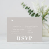 Minimalistische trouw RSVP-kaarten Kaart (Staand voorkant)