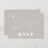 Minimalistische trouw RSVP-kaarten Kaart (Voorkant / Achterkant)