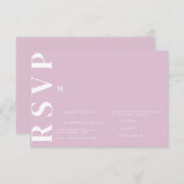 Minimalistische trouw RSVP-kaarten Kaart (Voorkant / Achterkant)