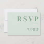 Minimalistische trouw RSVP-kaarten Kaart (Achterkant)