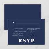 Minimalistische trouw RSVP-kaarten Kaart (Voorkant / Achterkant)