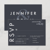 Minimalistische trouw RSVP-kaarten Kaart (Voorkant / Achterkant)