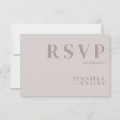 Minimalistische trouw RSVP-kaarten Kaart (Achterkant)