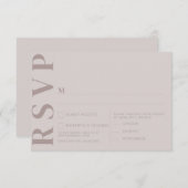 Minimalistische trouw RSVP-kaarten Kaart (Voorkant / Achterkant)
