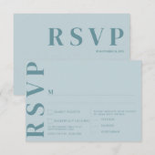 Minimalistische trouw RSVP-kaarten Kaart (Voorkant / Achterkant)