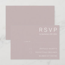 Minimalistische trouw RSVP-kaarten