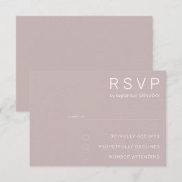 Minimalistische trouw RSVP-kaarten Kaart