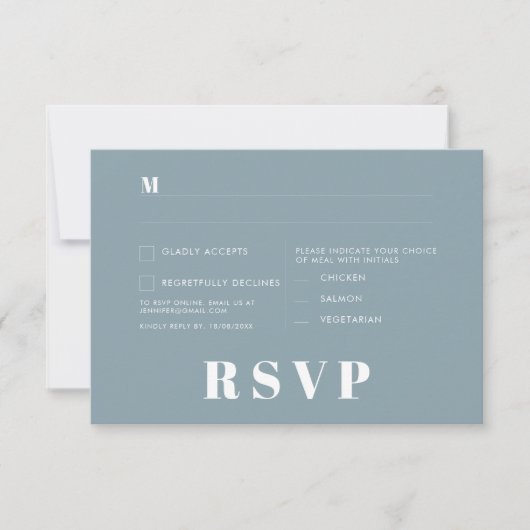 Minimalistische trouw RSVP-kaarten Kaart (Voorkant)