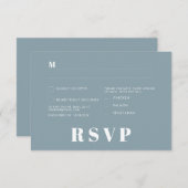 Minimalistische trouw RSVP-kaarten Kaart (Voorkant / Achterkant)