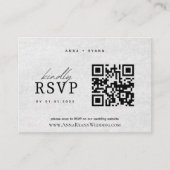 Minimalistische trouw-RSVP met QR-code Informatiekaartje (Voorkant)