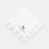 Minimalistische trouw servetten gepersonaliseerde  (Hoek)