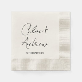 Minimalistische trouw serviet servet