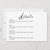 Minimalistische Trouw Uitnodigingen Modern Schrift (Achterkant)